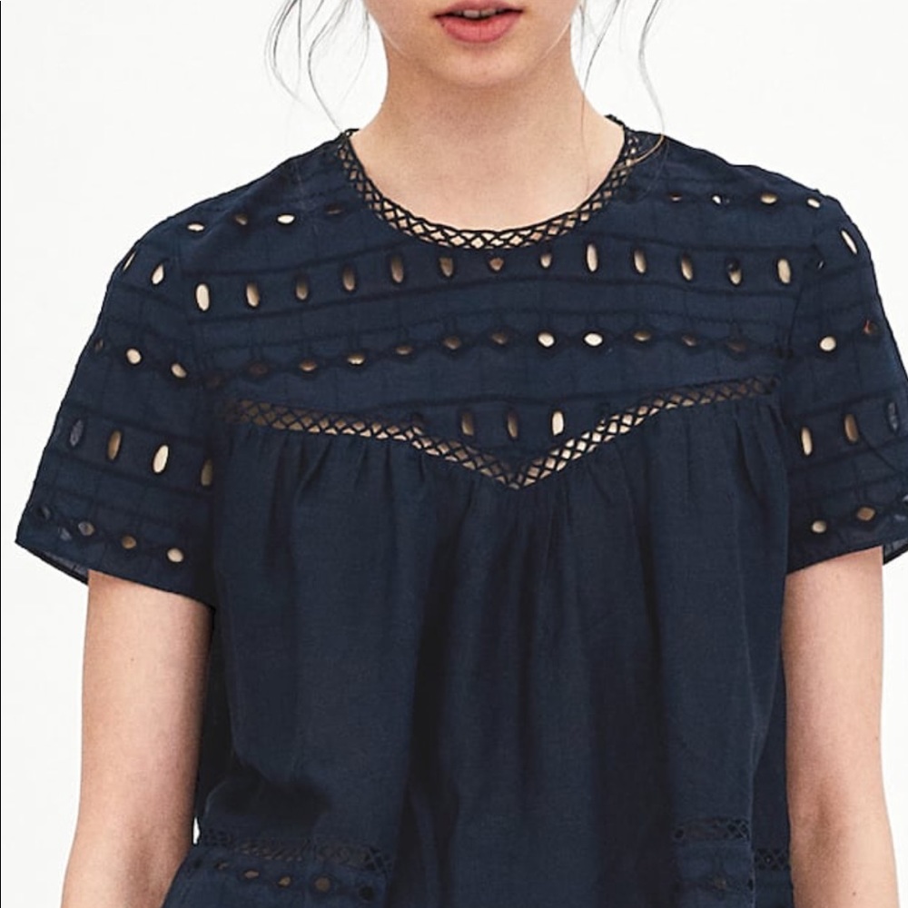 Zara embroided top